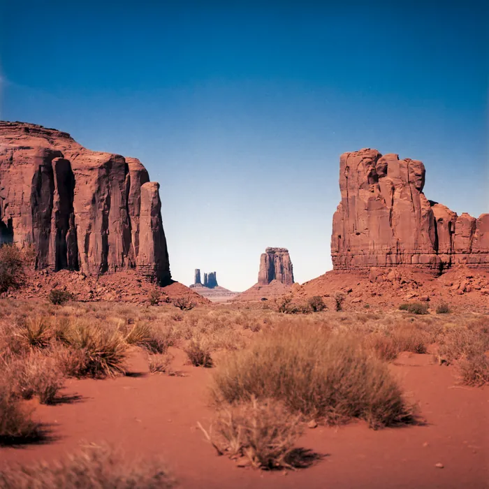 Analogfoto, aufgenommen mit Hasselblad 501cm auf Kodak Gold 200, Utah